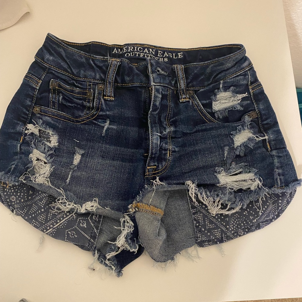 american eagle denim shorts